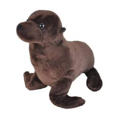 A 5" plush sea lion that is brown