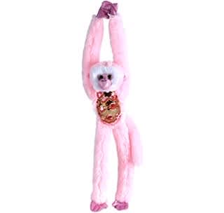 Hanging Sequin Monkey - Pink