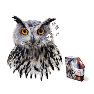 Puzzle: I Am Owl Small. 300-piece owl-shaped puzzle.