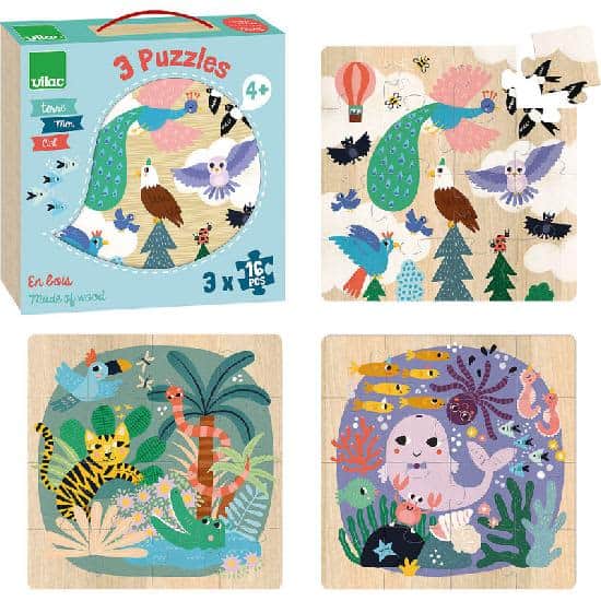 Earth, Sea, Sky 3 in 1 Puzzle