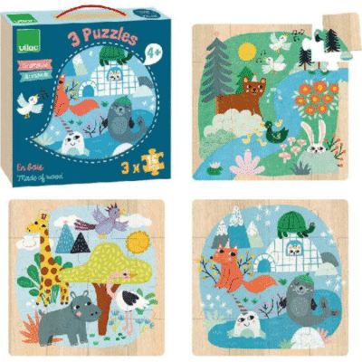 Image of wooden Animals of the World Puzzles from Vilac