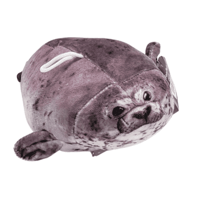 Image of grey 6 inch squishy seal plush from Fiesta Toy
