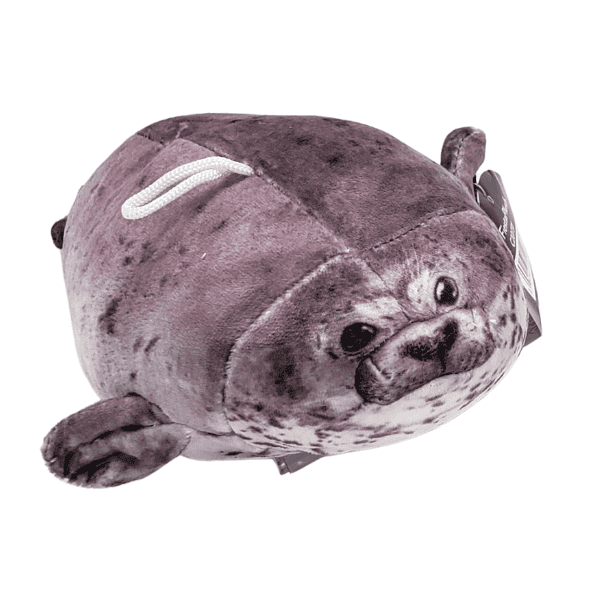 Image of grey 6 inch squishy seal plush from Fiesta Toy