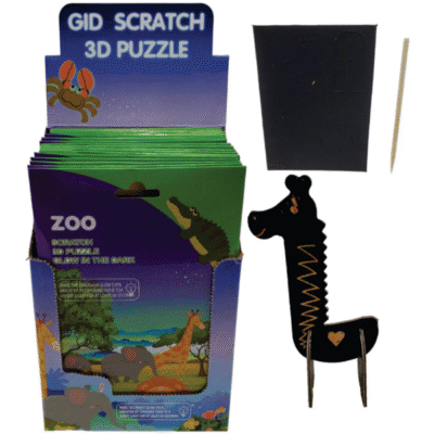Image of scratch off puzzle in animal shapes from CLS Sales